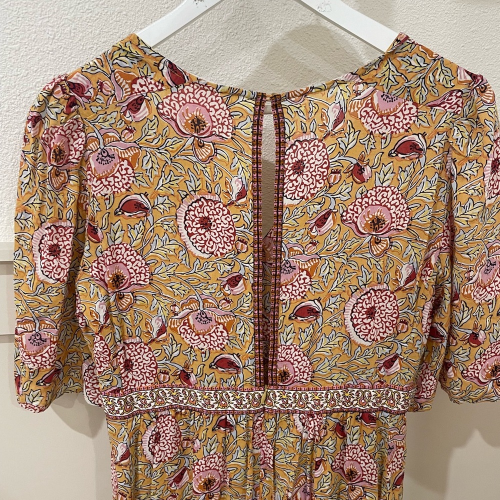 ba&sh NWT Valley Floral Maxi Dress in Yellow and Pink Boho Cottagecore - Picture 14 of 14
